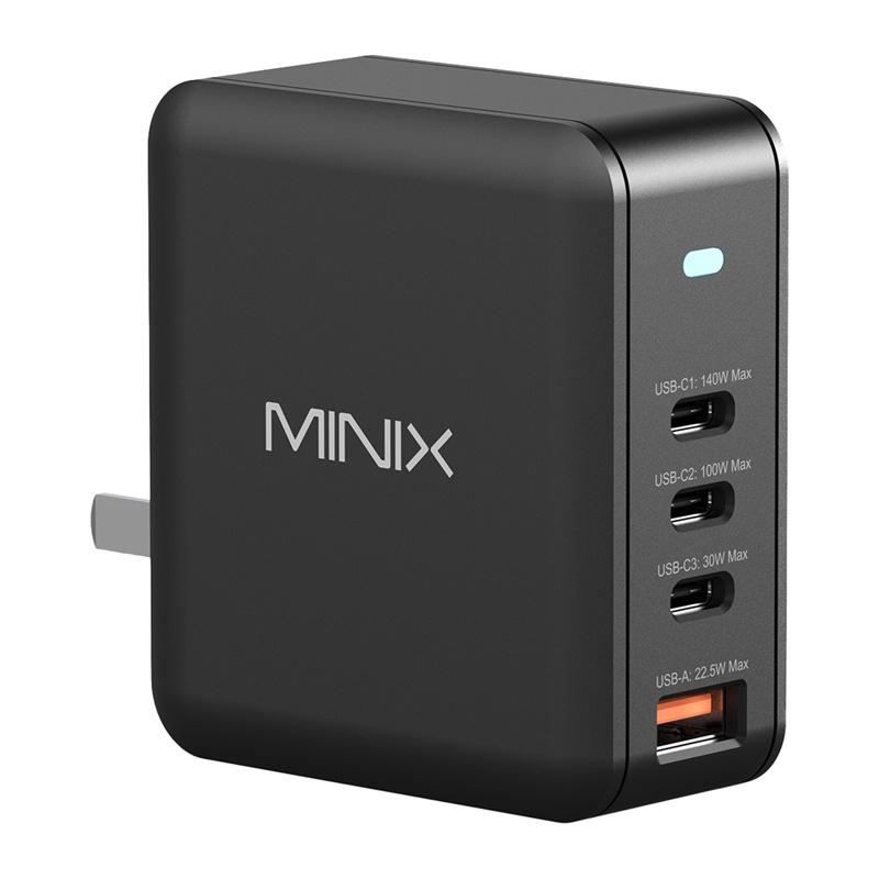 Minix P165 GaN Wall Charger with 3x USB-C and 1x USB-A Ports