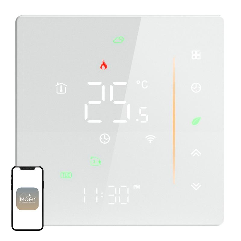 MOES WHT-006-GB-WH Wi-Fi Thermostat for Electric Heating (White)