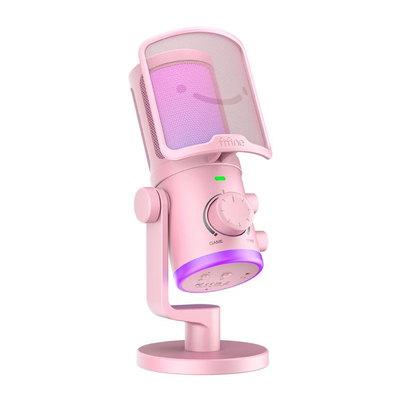 Fifine AM6 Condenser Microphone (Pink)