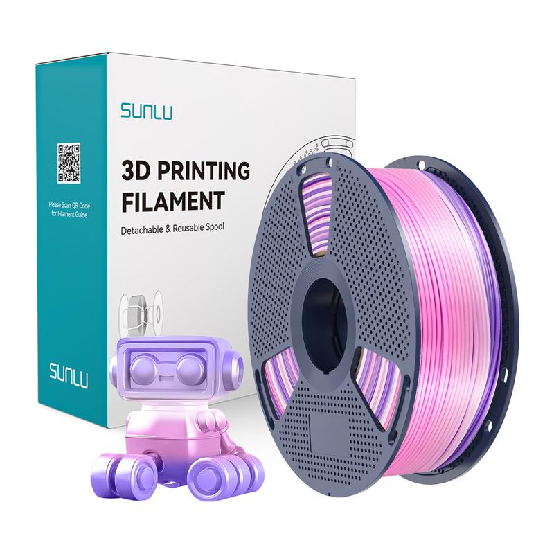 Sunlu PLA+ Silk Filament (Rainbow) 03