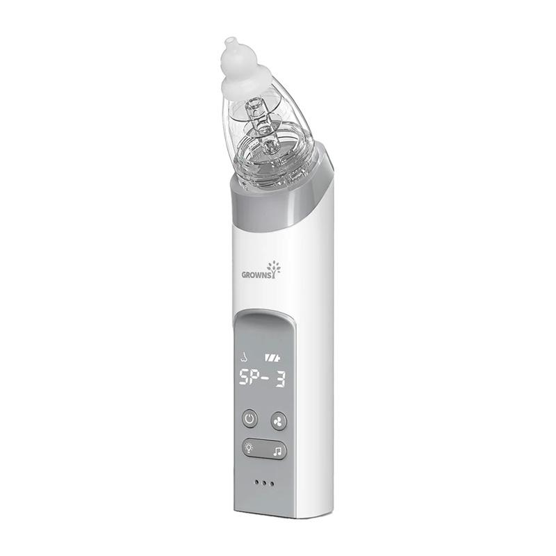 Grownsy nasal aspirator with 3 tips (gray)