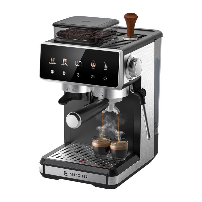 AMZCHEF CE-CM5560-SV Piston Coffee Maker (Silver)