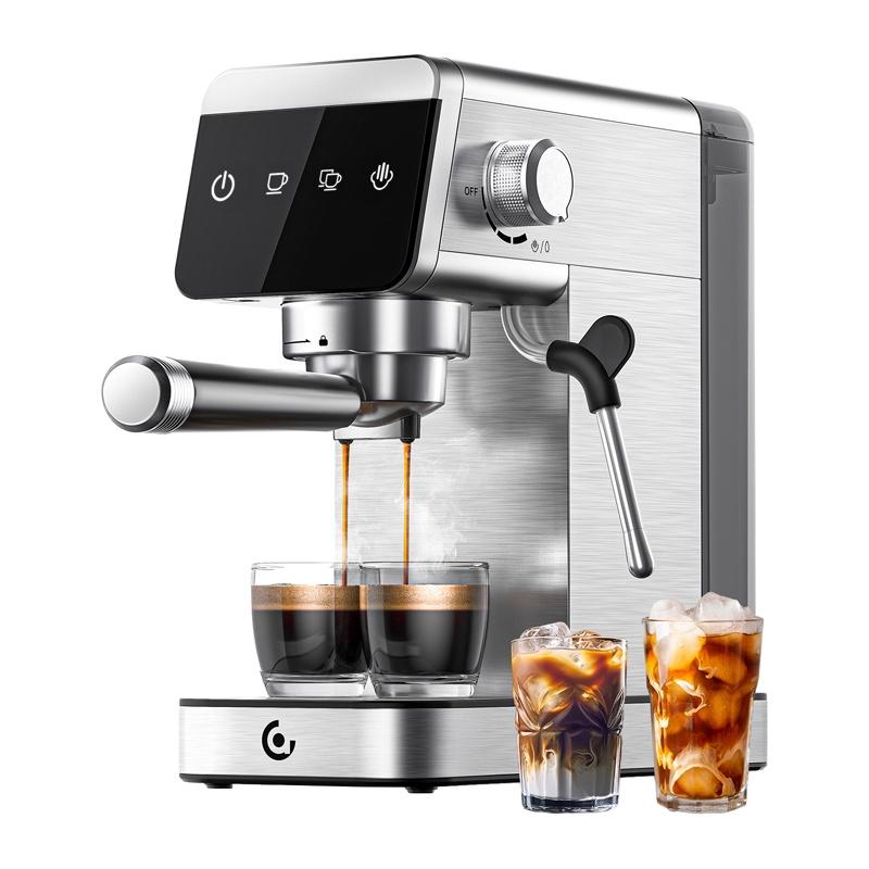 AMZCHEF CE-AZ-EM1501-SV Piston Coffee Maker (Silver)