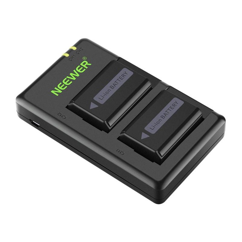 Set of 2 Sony replacement batteries and a NEEWER NP-FW50 charger