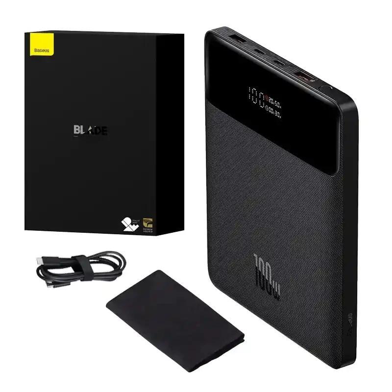 Powerbank Baseus Blade 20000mAh 2xUSB, 2xUSB-C + cable USB-C 100W (black)