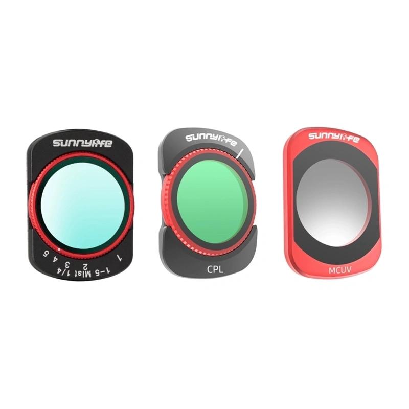 Sunnylife filter set for Osmo Pocket 4/Pocket 3: VND2-32, CPL, MCUV, Black Mist 1/4