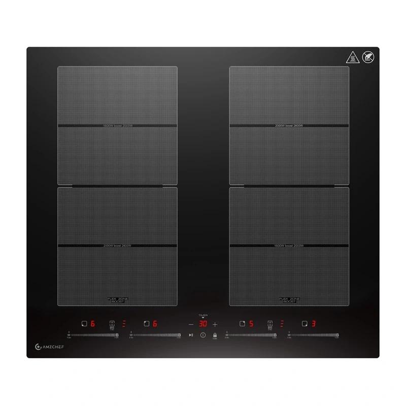 AMZCHEF CE-FS-I74S-FFDD10 Induction Cooktop, 4 zones