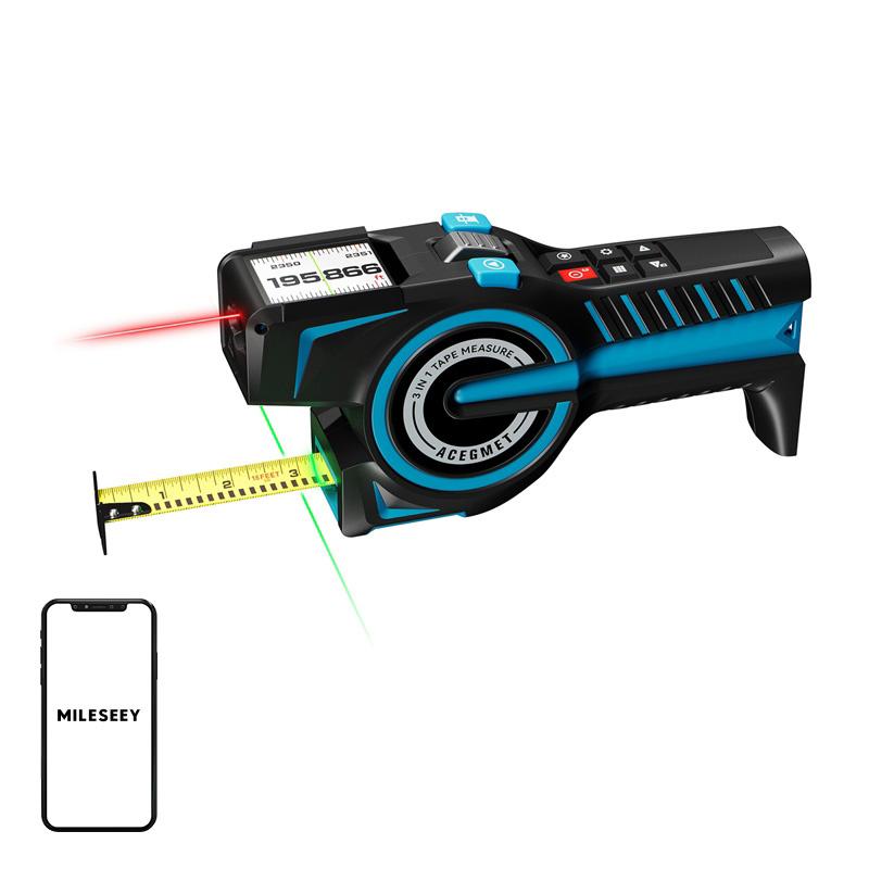 Mileseey DTX 10 Laser Distance Measurer with a 100-meter measuring tape