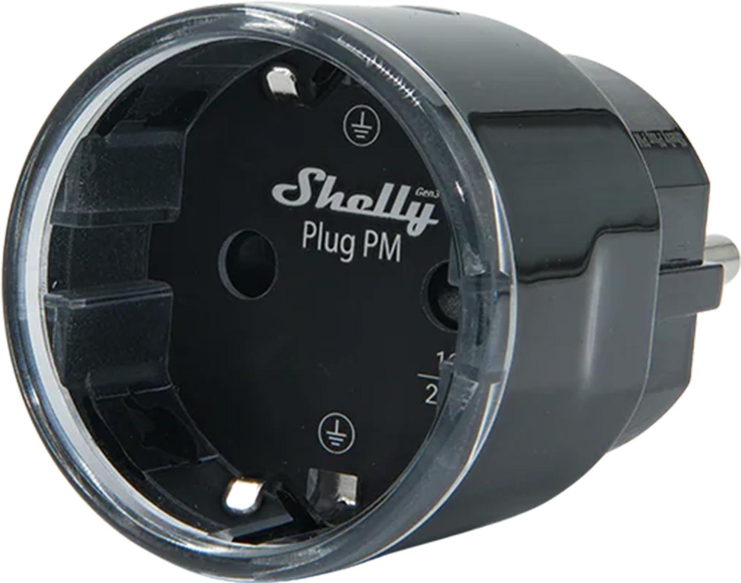 Shelly Plug PM Gen3 Matter 13A smart socket, black