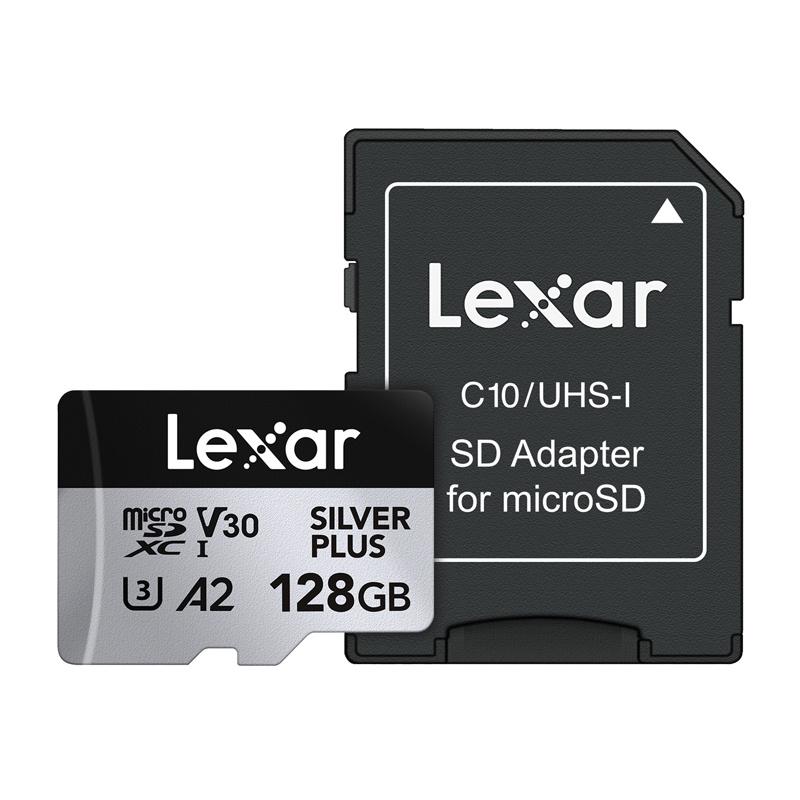 Karta pamięci Lexar High-Performance Silver Plus microSDXC 128GB + adapter