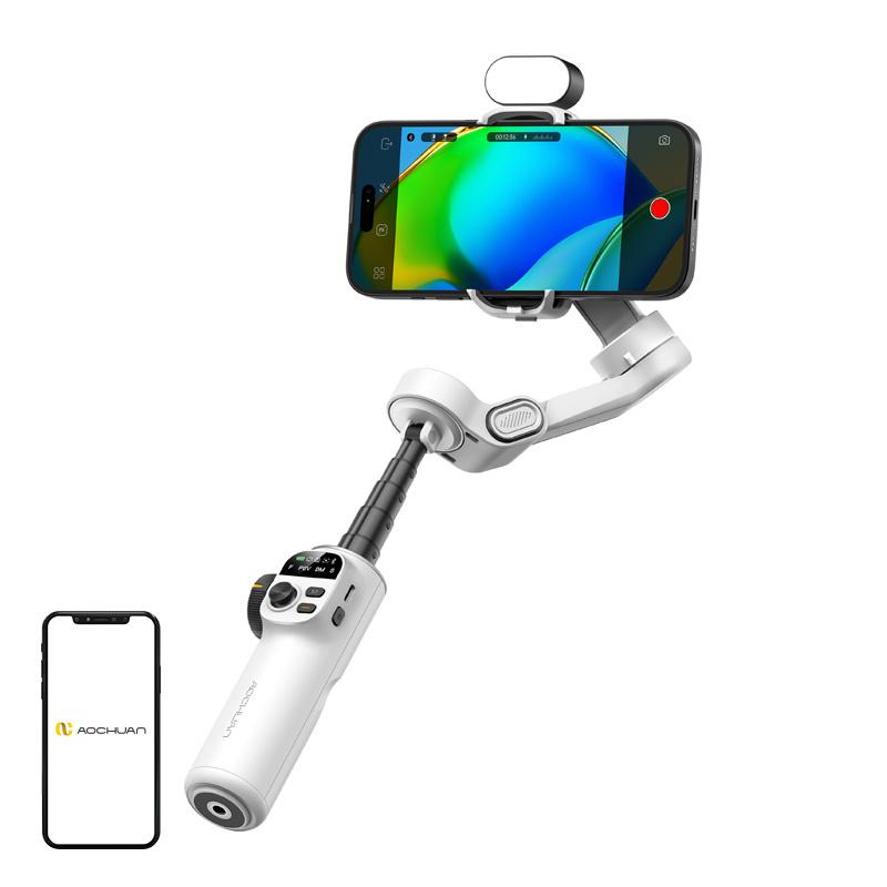 AOCHUAN X2 Gimbal with RGB Lighting (White)
