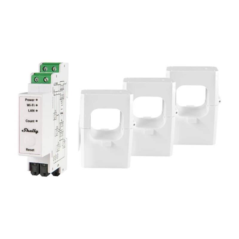 Shelly PRO 3EM 400A 3-Phase Energy Meter, WiFi/Bluetooth