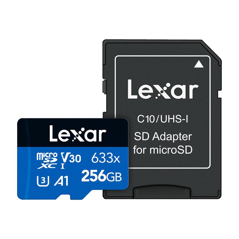 Lexar High-Performance 633x microSDXC 256GB memory card + SD adapter