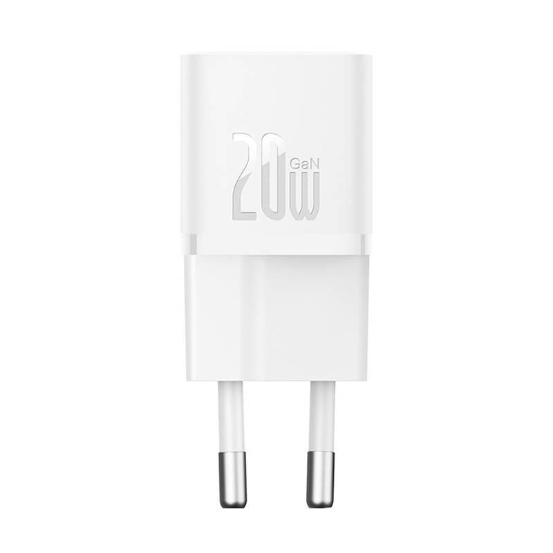 Mini wall charger Baseus GaN5 20W (white)