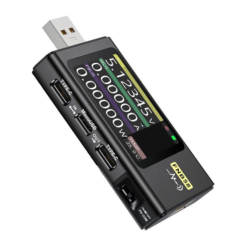 FNIRSI FNB58 USB Port Tester, Black