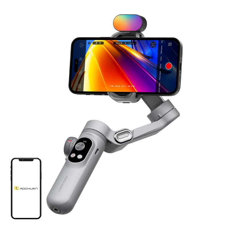 AOCHUAN X Pro Gimbal with RGB Lighting (Gray)