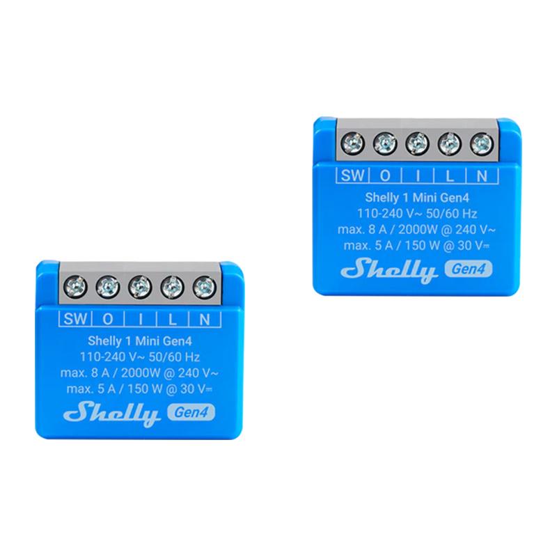 Set of 2 Shelly 1 Mini Gen4 Zigbee/Matter Controllers