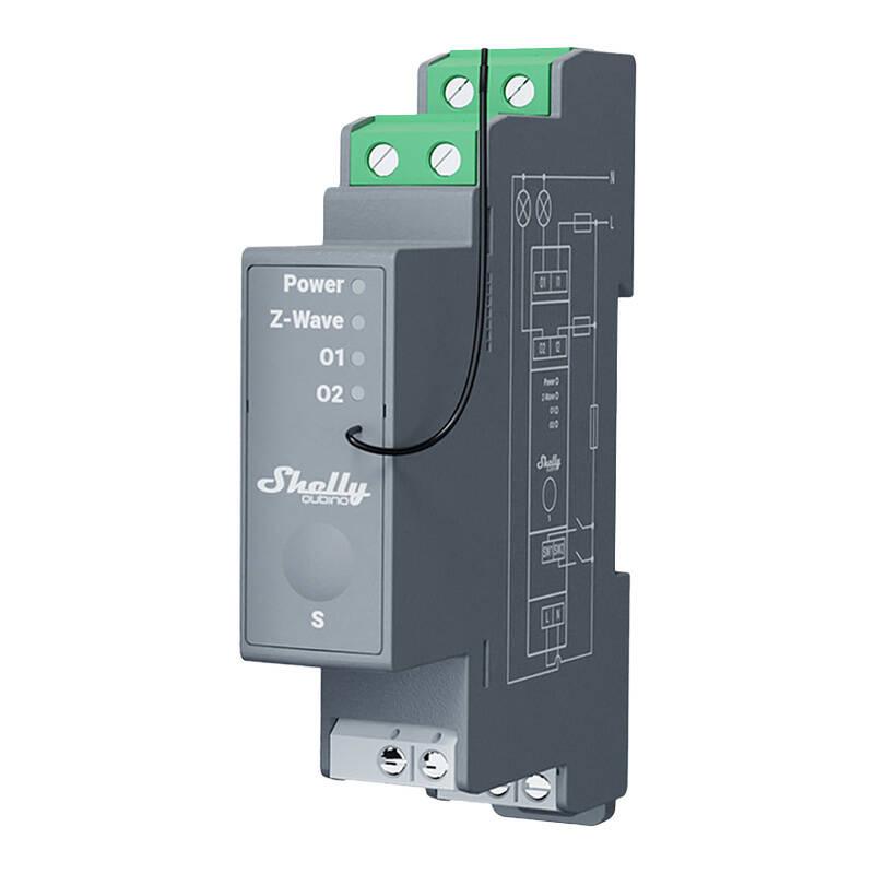 Shelly Qubino Pro 2 DIN rail Relay, 2-channel, Z-Wave