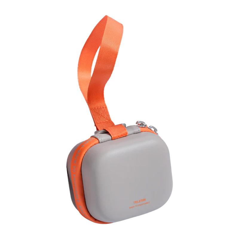 Telesin DisAdv EVA Universal Mini Transport Bag for Sports Cameras (Gray-Orange)