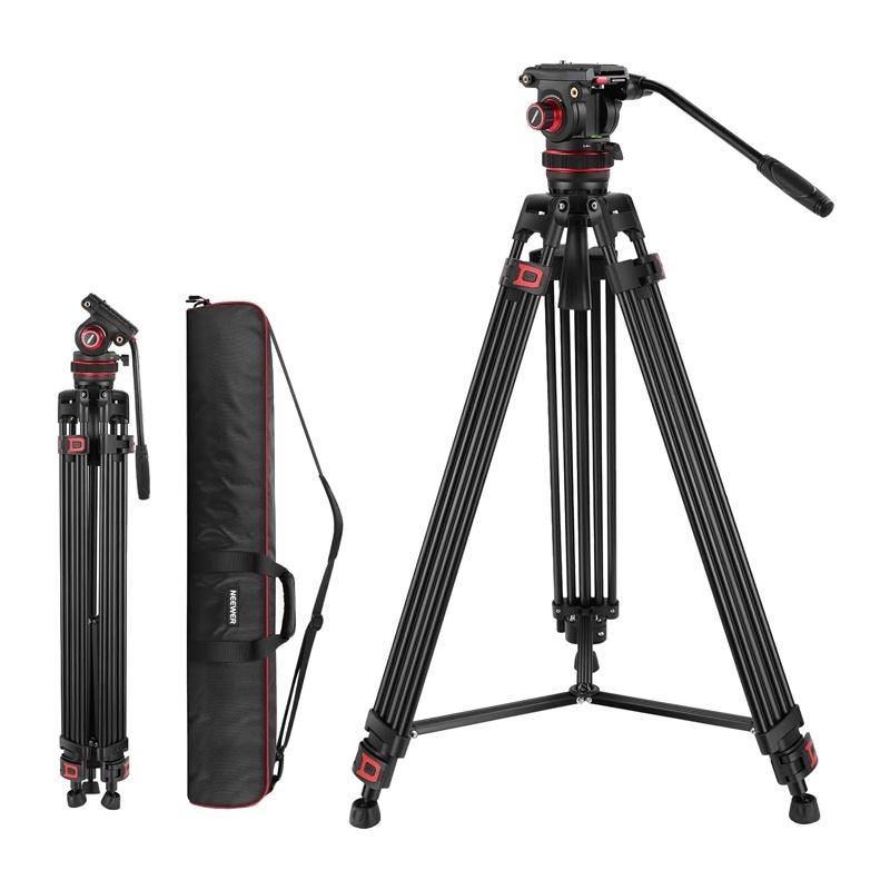 Neewer TP75 Adjustable Tripod with Oil-Damped Head