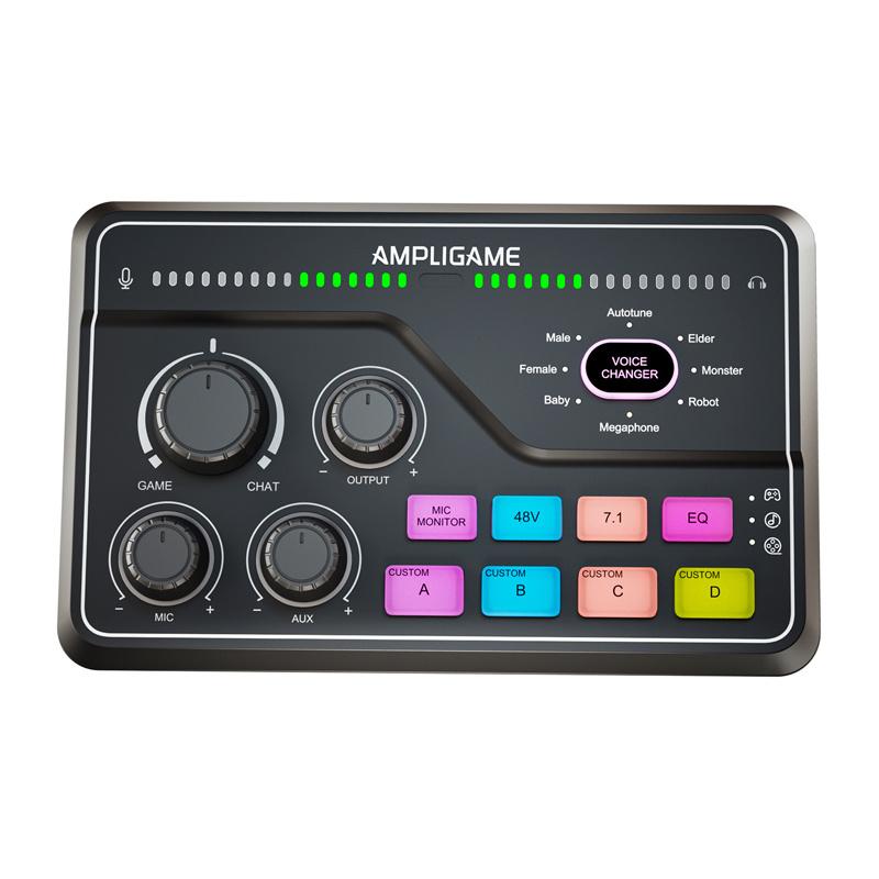Fifine SC8 RGB gaming mixer (black)
