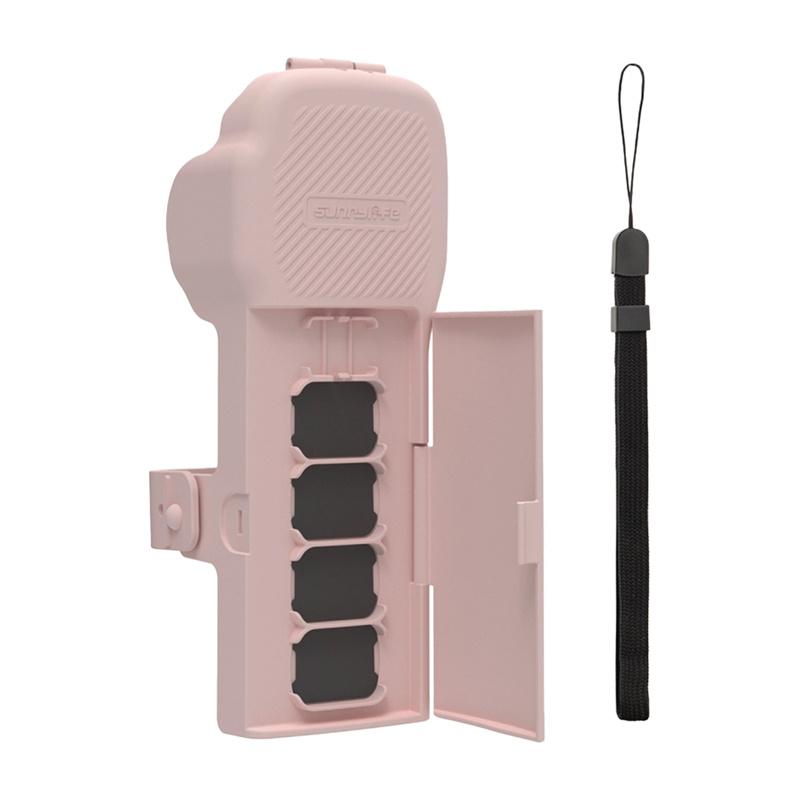 Sunnylife protective case with strap and lanyard for Osmo Pocket 3 (pink)
