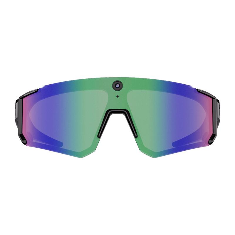 Colmi V06 AI Sports Sunglasses (Black with Blue Lenses)