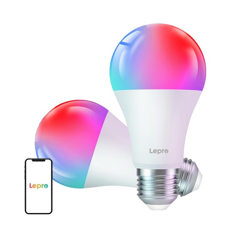 LEPRO B2-2 E27 Wi-Fi LED Bulb, 1100 lm, 2-pack
