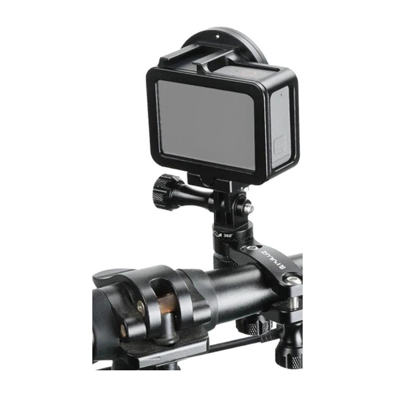 Puluz Aluminum Handlebar Mount with 360-Degree Rotation for Action Cameras (Black)