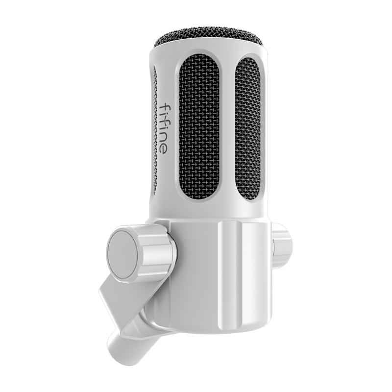 Fifine Tank1 Dynamic Microphone (White)