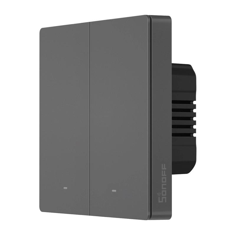 Sonoff M5 2C Smart WiFi Wall Switch, Gray (2-Channel)